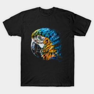 Parrot Colorful Fractal Modern Art T-Shirt